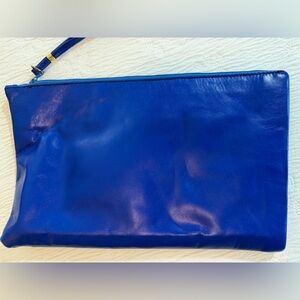 Vintage Timothy Hitsman clutch purse cobalt blue rectangle